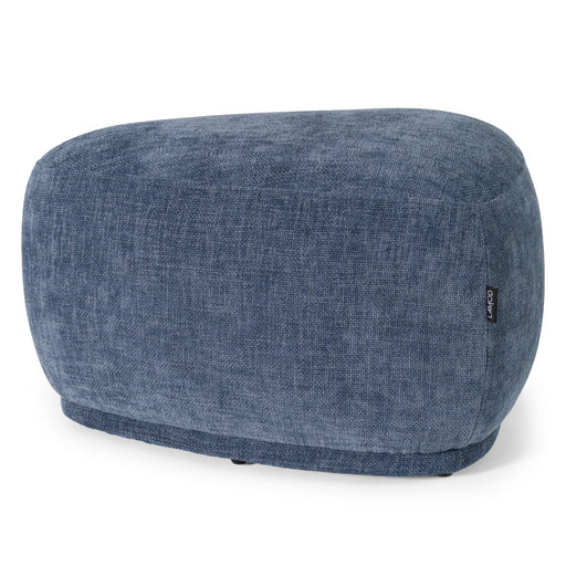 Kinsey - Modern Blue Small River Rock Ottoman