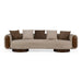 Kiran - Modern Beige + Brown Fabric Sofa