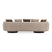 Kiran - Modern Beige + Brown Fabric Sofa