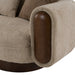Kiran - Modern Beige + Brown Fabric Sofa
