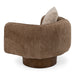 Kiran - Modern Brown + Beige Swivel Accent Chair