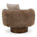 Kiran - Modern Brown + Beige Swivel Accent Chair