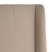 Kiro + Roma - Modern Tan Fabric + Walnut 4-Piece Bedroom Set