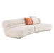 Knight - Modern Beige Fabric Curved Sectional Sofa