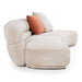Knight - Modern Beige Fabric Curved Sectional Sofa