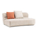 Knight - Modern Beige Fabric Curved Sectional Sofa