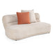 Knight - Modern Beige Fabric Curved Sectional Sofa