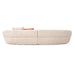 Knight - Modern Beige Fabric Curved Sectional Sofa