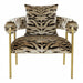 Kola - Gold Zebra Print Accent Chair