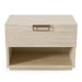 Lago - Modern Faux Travertine Nightstand