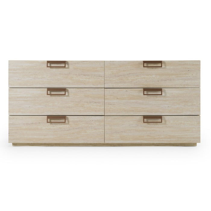Lago faux travertine dresser