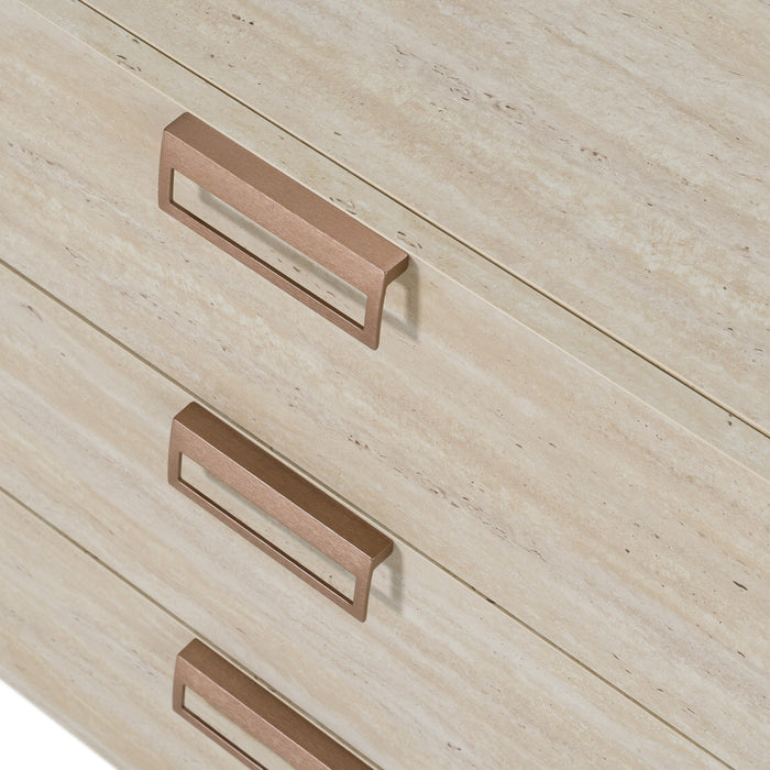 Lago faux travertine dresser