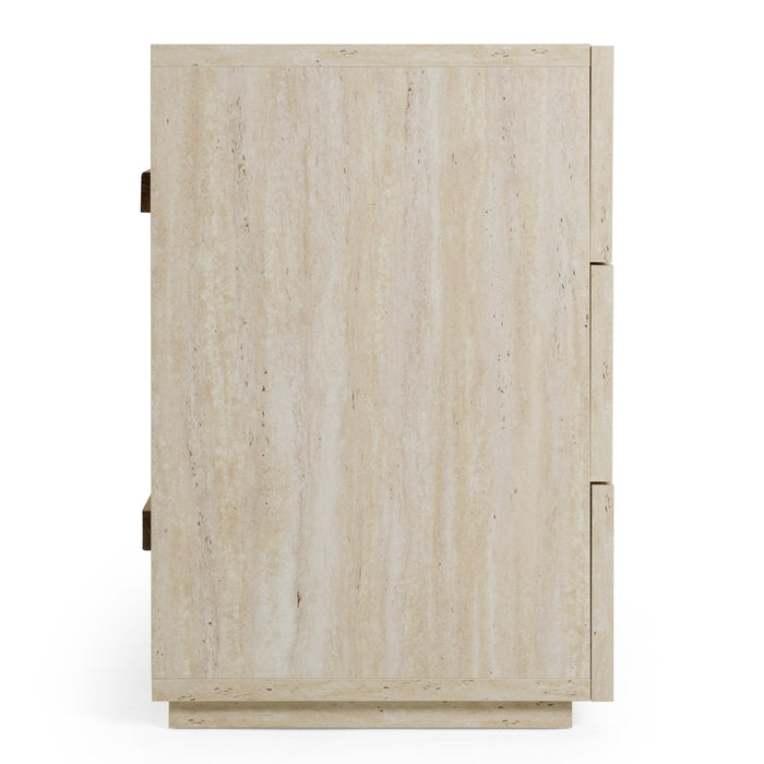 Lago faux travertine dresser