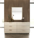 Lago - Modern Faux Travertine Mirror