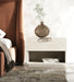 Lago - Modern Faux Travertine Nightstand