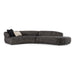 Lakota - Modern Dark Grey Fabric Curved Sectional Sofa