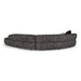 Lakota - Modern Dark Grey Fabric Curved Sectional Sofa