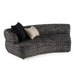 Lakota - Modern Dark Grey Fabric Curved Sectional Sofa