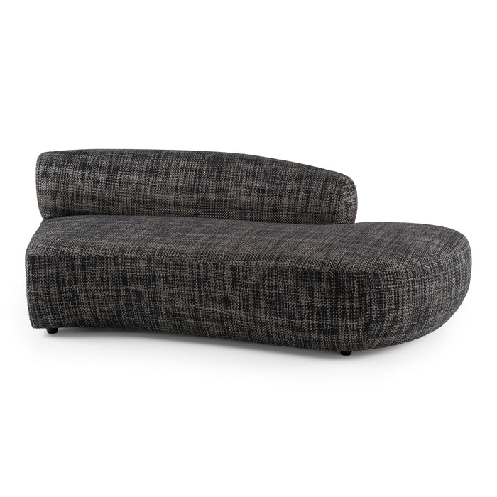 Lakota - Modern Dark Grey Fabric Curved Sectional Sofa