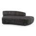 Lakota - Modern Dark Grey Fabric Curved Sectional Sofa