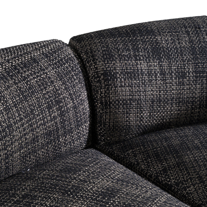 Lakota - Modern Dark Grey Fabric Curved Sectional Sofa