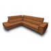 Viola - Italian Contemporary Cognac Leather Left Facing Sectional Sofa