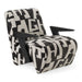 Leana - Modern Black & White Fabric Accent Chair