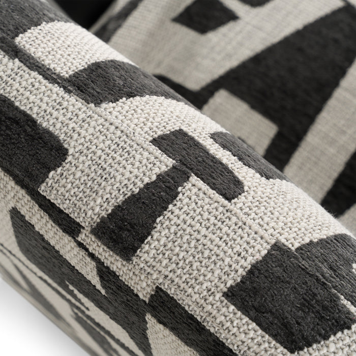 Leana - Modern Black & White Fabric Accent Chair