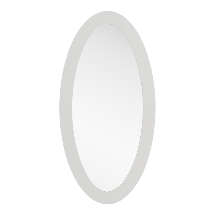 Legend - Modern White High Gloss Oval Mirror