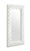 Legend - Modern White Bonded Leather Floor Mirror