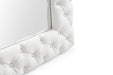 Legend - Modern White Bonded Leather Floor Mirror