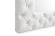 Legend - Modern White Bonded Leather Floor Mirror