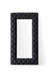 Legend - Transitional Black Velvet Floor Mirror