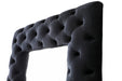 Legend - Transitional Black Velvet Floor Mirror