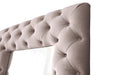 Legend - Transitional Grey Velvet Floor Mirror