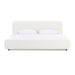 Liam - Modern Ivory Fabric Upholstered Bed