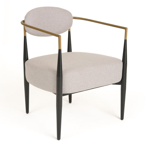Liberty - Modern Beige Fabric + Black & Gold Accent Chair
