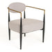 Liberty - Modern Beige Fabric + Black & Gold Accent Chair