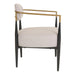 Liberty - Modern Beige Fabric + Black & Gold Accent Chair