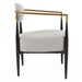 Liberty - Modern Light Grey Fabric + Black & Gold Accent Chair