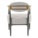 Liberty - Modern Light Grey Fabric + Black & Gold Accent Chair