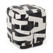 Loftis - Modern Black & White Fabric Ottoman