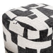 Loftis - Modern Black & White Fabric Ottoman