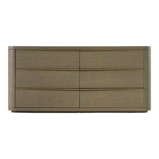 Lois - Modern Beige Shagreen + Brass Dresser