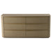 Lois - Modern Beige Shagreen + Brass Dresser