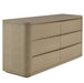 Lois - Modern Beige Shagreen + Brass Dresser
