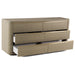 Lois - Modern Beige Shagreen + Brass Dresser