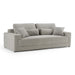 Loki - Modern Grey Fabric 3-Seat Sofa