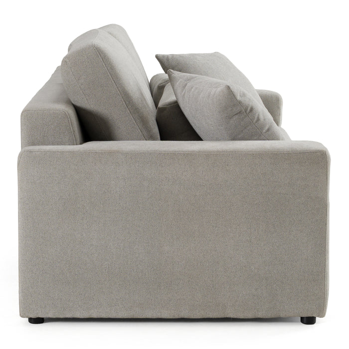 Loki - Modern Grey Fabric 3-Seat Sofa