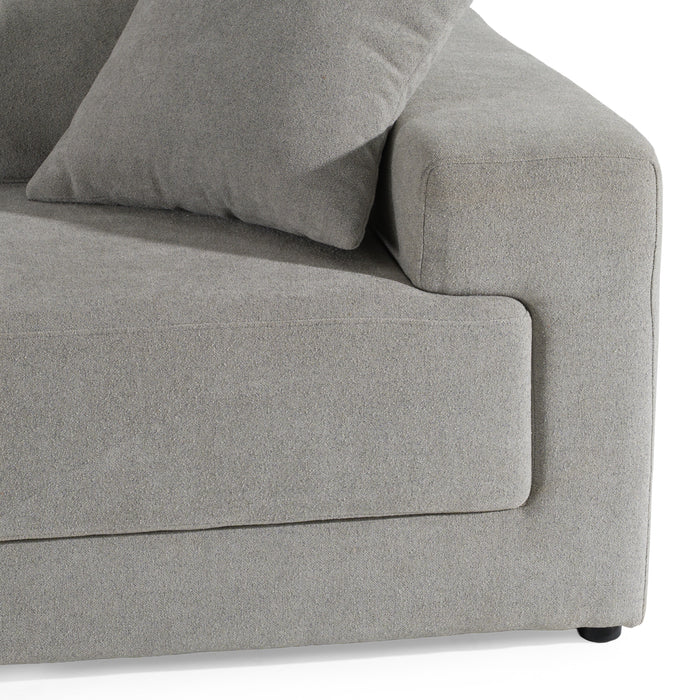 Loki - Modern Grey Fabric 3-Seat Sofa